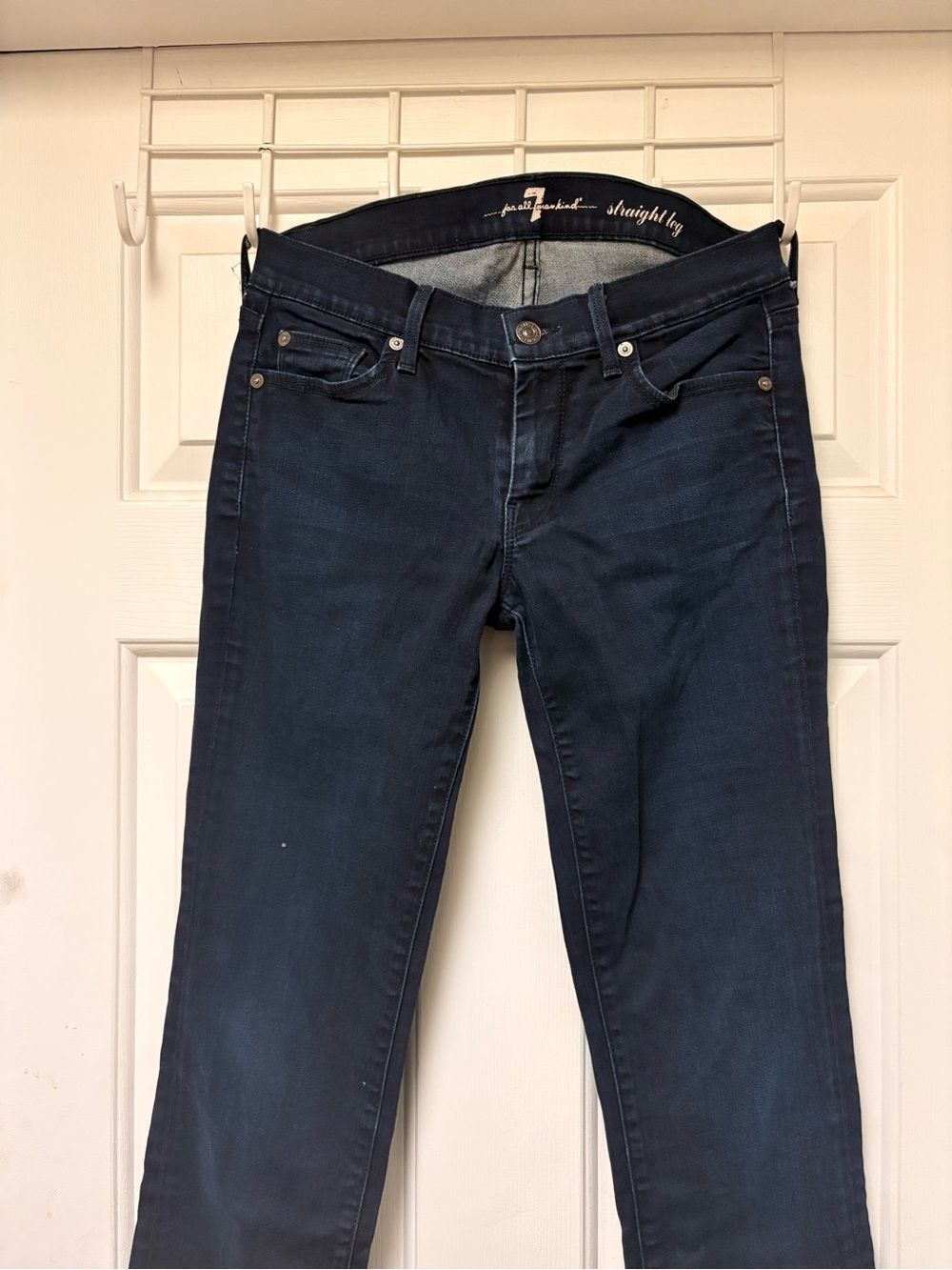 7 For All Mankind Straight Leg Jeans - Dark Indigo